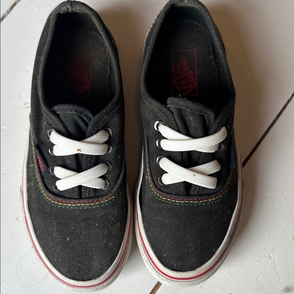 Little kids vans, slip on skate shoes size 11.5